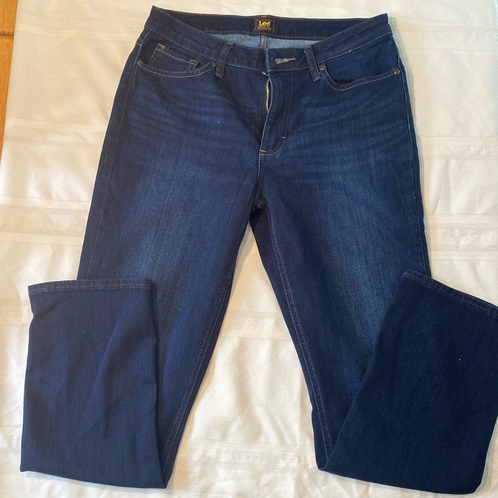 Lee dark blue jeans regular fit 10 medium straight leg